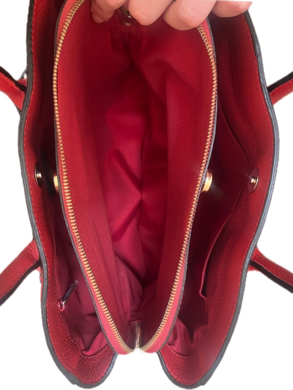 Furla Red Leather Satchel Bag - Picture 9 of 14